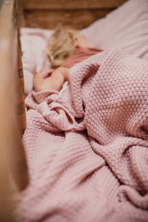 Couverture bébé en mérinos - Classic Powder Pink 