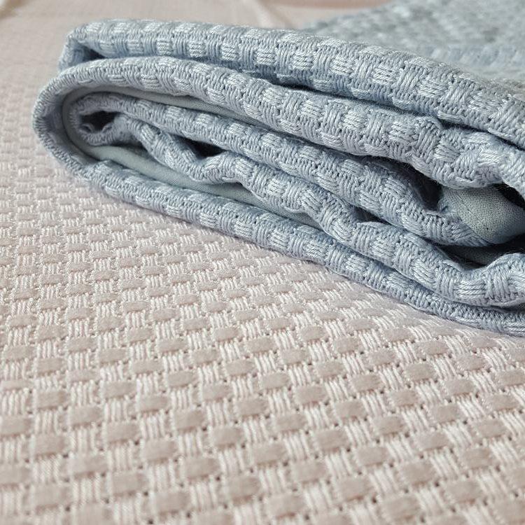 Summer Bamboo baby blanket - Mini squares - Mamastore