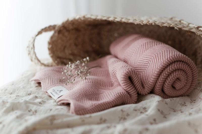 Bamboo Baby Blanket - Classy powder pink