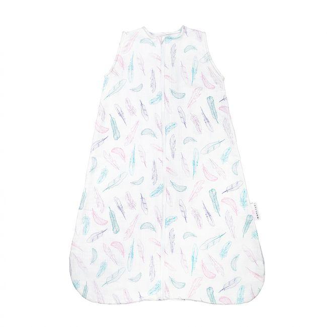 Sommer ThermoBalance Bambus Baby Schlafsack - Powder feathers