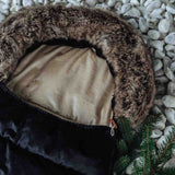 Footmuff - ASPEN Black velvet combi