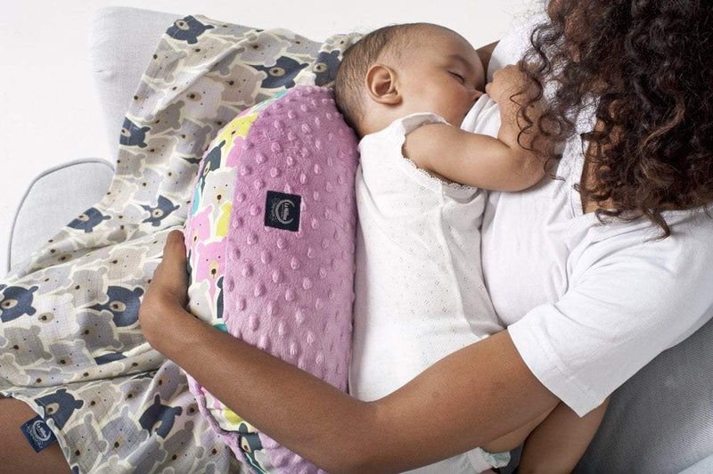 Nursing pillow Chic chick Velvet touch - Grey - Mamastore