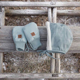 Baby Handschuhe 0-12 Monate - Pebble green